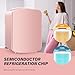 YSSOA 4L 6 Can Portable Mini Fridge, Cooler & Warmer Compact Refrigerators for Food, Drinks, SkinCare, Office Desk, Pink