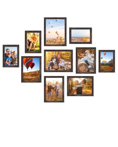 PHOTOLINI Bilderrahmen Set verschiedene Größen, Bilderwand Collage 10...