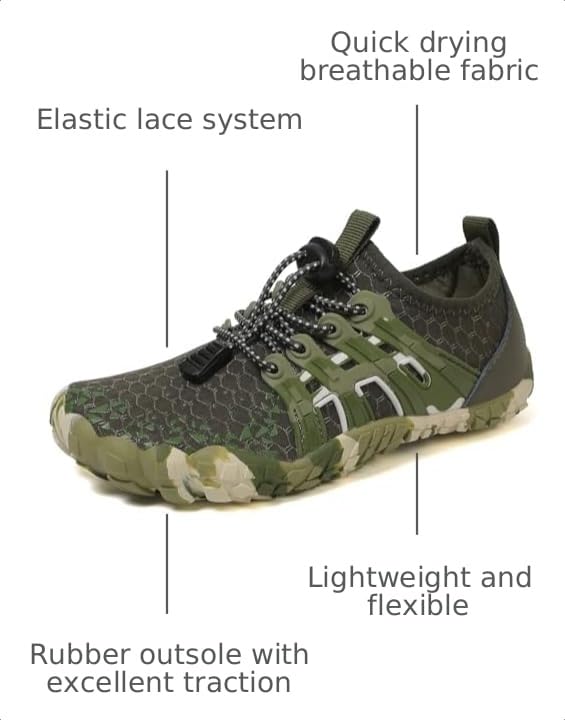Image of Kids Water Shoes Boys Girls Quick Dry Aqua Socks Barefoot Beach Pool Swim Hiking Lightweight Non-Slip Outdoor