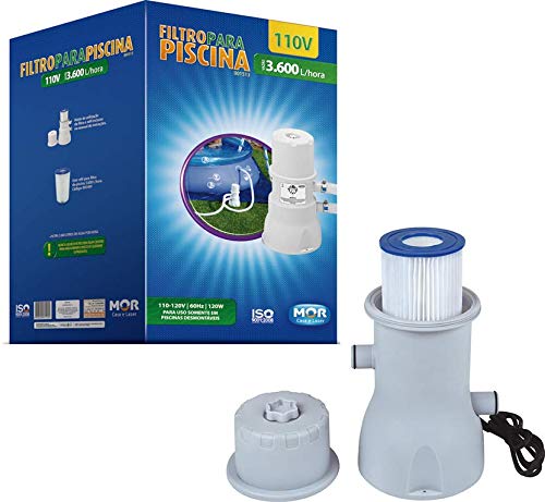 Kit Piscina De Lona Estruturada Premium 6200 Litros + Filtro Bomba 3600 L/h - Mor - 220v
