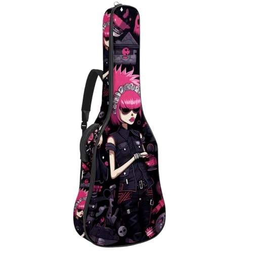 Sac pour guitare contre la pluie étui de transport 42 pouces à motif punk