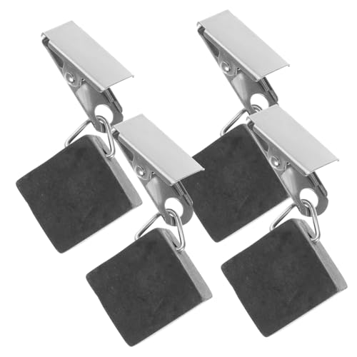 Ipetboom 4 Piezas Clips con Pesas para Manteles de Exterior de Sujetamanteles con Contrapesos de Piedra Natural Resistentes al Viento para Picnic Jardín y Fiesta