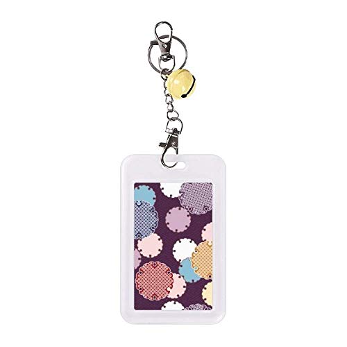 Pochette carte de crédit motif japon abstrait anti-piratage pour étui badge jaune