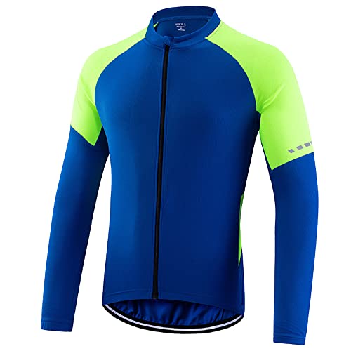Chaqueta ciclismo hombre térmica azul tamaño XXL