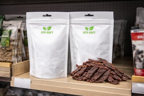 Rinderdörrfleisch Chips für Hunde 5 kg - natürlicher Hundesnack aus Rindfleisch, proteinreicher Kausnack für Belohnung und Zahnpflege - Dozer Hundefutter