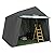 LVUYOYO 10'X10' Outdoor Storage Shelter Shed, Waterproof Portable Storage Shed with Roll-up Zipper Door and Ventilated Window, Heavy Duty Outdoor Shed Carport for Motorcycle, Bike, Garden Tools (Grey)