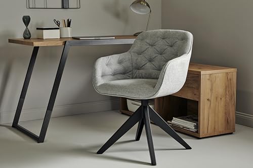 Chaise de salle à manger gris clair et noir Jahnke Kensington Twist Lock