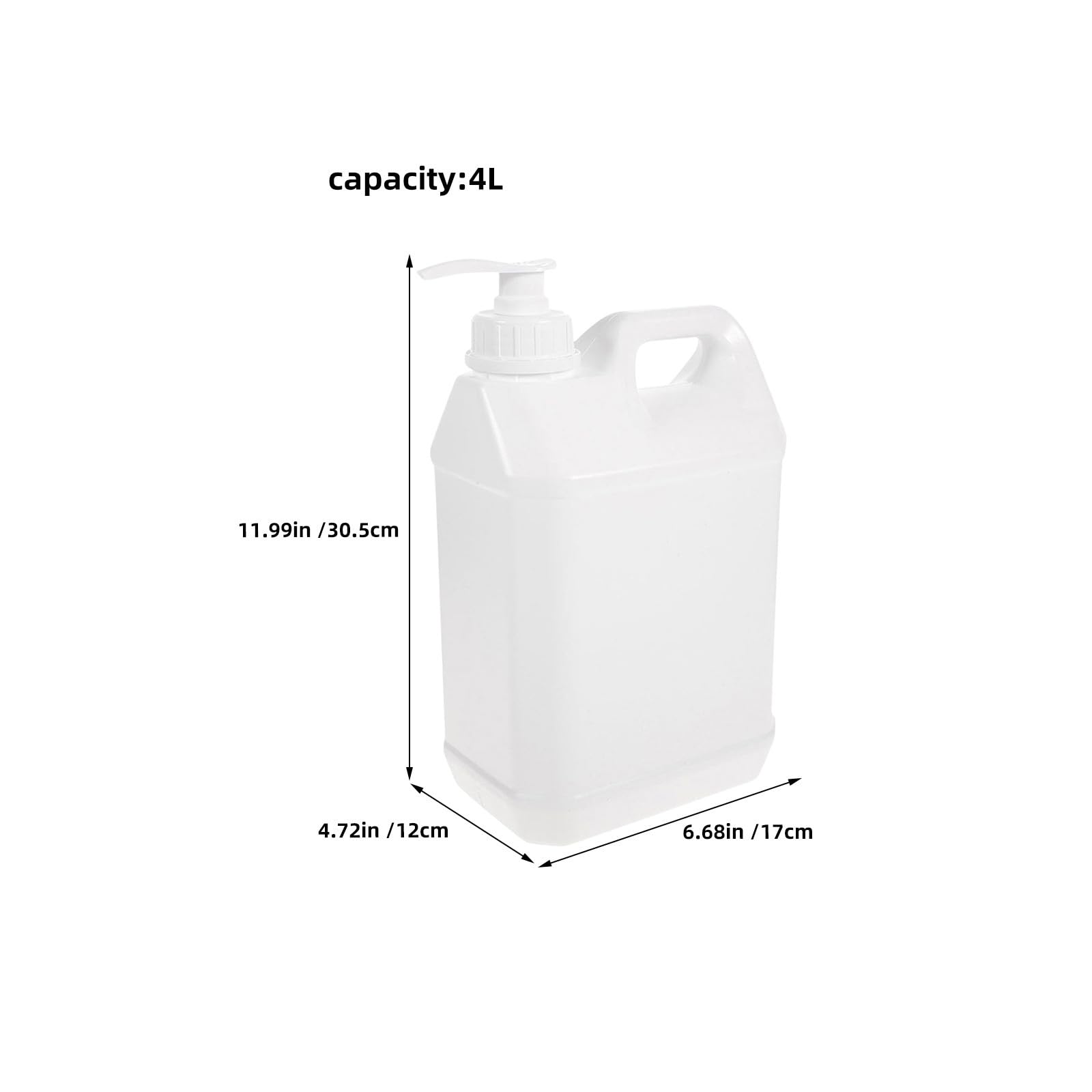 Abaodam Botellas Dispensadoras de Loción Bomba, Plástico, 4 L, 3 Piezas