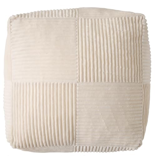 Volple Corduroy Pouf Ottoman Foot Rest, Square Floor Pouf with Removable Cover, Soft Foam-Filled Foot Stool with Non-Slip Bottom for Living Room, Bedroom & Lounge by Volple - Used condition - Image 9
