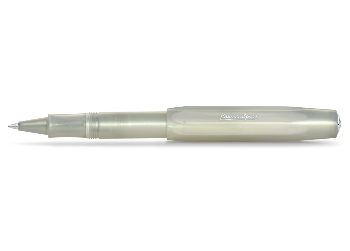 Kaweco LUNAR SPORT Rollerball Light Green I Gel/Ballpoint Pen Including 0.7 mm Rollerball Pen Refill in Shimmering Design with Ceramic Ball 13 cm