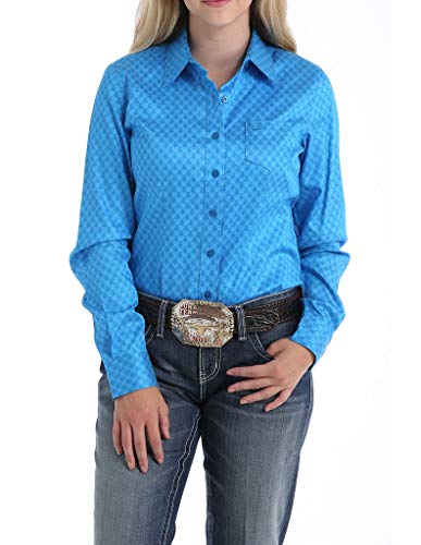 Cinch Women's Long Sleeve Printed Shirt, Cloisonne, X-Small
