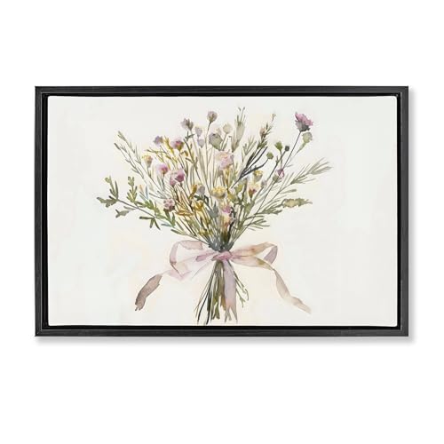 Stupell Industries 'Bouquet of Spring Wildflowers'�A�t���[�e�B���O�t���[���L�����o�X�A�[�g�A�u���b�N�A65.2×47�C���`�A�|���₷�����A�č����ACreative Studio��