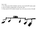 Track Lighting Kit LED Rotatable Track Lighting Heads 6 Way Ceiling Spotlight LED GU10 Base Socket 85‑265V(Black)