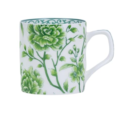 Image of GOLDEN QUEEN'S Handcrafted Floral Tea Cups - Set of 6 | Perfect for Daily Use, Elevate Your Tea and Coffee Experience - Jade Bloom