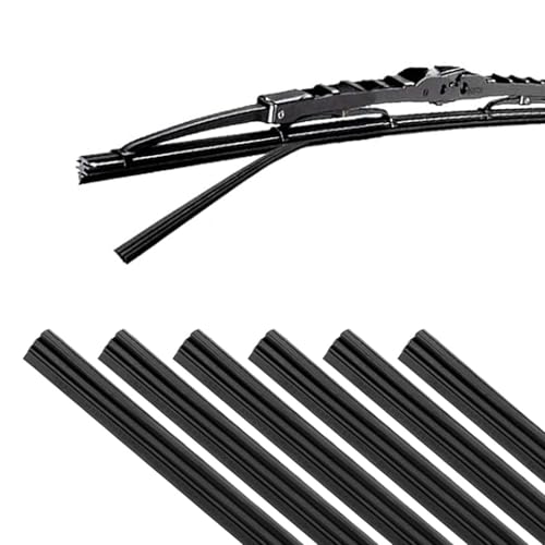 6 Stück 800 mm Scheibenwischer Gummi Schwarze Wischergummi aus Naturkautschuk Universal Ersatzwischblätter Replacement Gummistreifen für Die Meisten Autos Scheibenwischers Gummi Ersatz