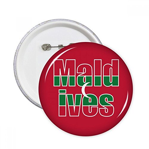 Cadeau badge drapeau Maldives lot 5 broches bouton déco vêtement