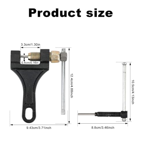 Image of Motorcycle Chain Breaker with a Rack, Bicycle Chainbreaker Tool Chain Link Splitter Tool Chain Cutter Remover Compatible with Pit Bike ATV Kart Small Motorcycle 420 428 520 525 528 530