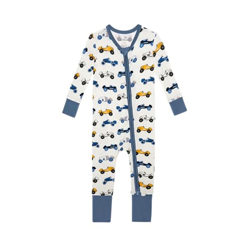 Posh Peanut Convertible Baby Sleepers - Boys Footless Baby Pajamas with 2 Way Zipper for Easy Diaper Changes - Enzo, 3-6 Months