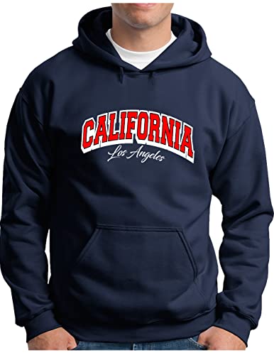 Sweat à capuche Californie pour homme pull marine style college pour les loisirs