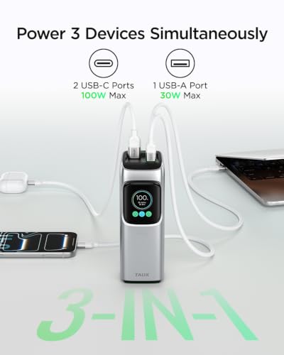 23,450mAh 240W Talix Zeta 3-Port PD 3.2 Laptop Power Bank - image 4