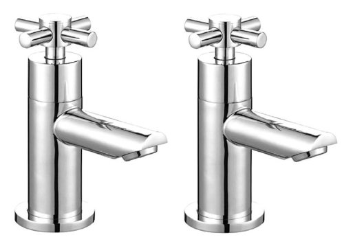 Crox Twin Hot and Cold Twin Basin Taps Chrome
