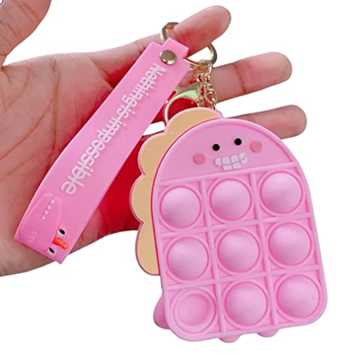 Image of AUGEN Cute Pop It Coin Purse Pouch Keychain For Gifting With Key Ring Anti-Rust (Pack Of 1)
