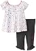 Calvin Klein Baby-Girls Newborn Printed Tunic with Charcoal Legging