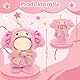 Plüsch Puppen Kleidung for 17cm Plüsch, Rosa Babypuppen Kleidung mit Rosa Bodysuit, 17cm Puppen Outfits, Puppenkleidung, die als Anhänger Verwendet Werden Kann, Geschenk für Mädchen(Ohne Puppe)