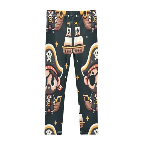 Bolaz Toddler Girls Leggings Printed Yoga Pants Leggings Pirate Skull for Kids2