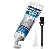 Miioto Antiruggine Gomma Liquida Impermeabilizzante, Riparazione del Cestello Della Lavastoviglie, Silicone Liquido, Resistente Alle Alte Temperature, per Lavastoviglie Universale, 50ml(Grigio)