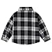 LUVCES Baby Jungen Hemden Flanell Karierte Shirts Button Down Langarmhemd Casual Baumwolle Hemd Kinder Frühling Herbst Rote Kleidun Schwarz-weiß kariert 18-24 Monate