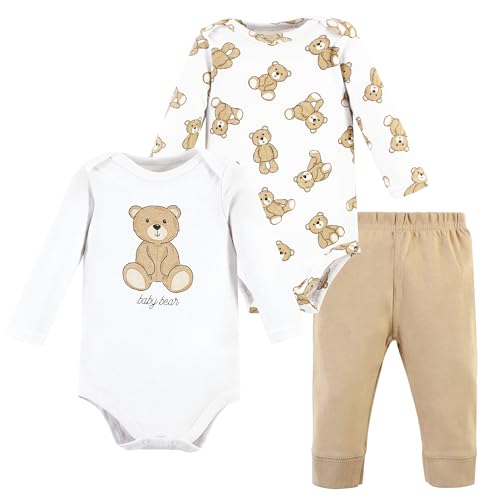 Image of Hudson Baby Unisex Cotton Bodysuit and Pant Set