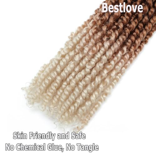 Bestlove 1B/30/613 Crochet Passion Twist Hair 8 pacotes de cabelo de crochê pré-torcido, cabelo tran