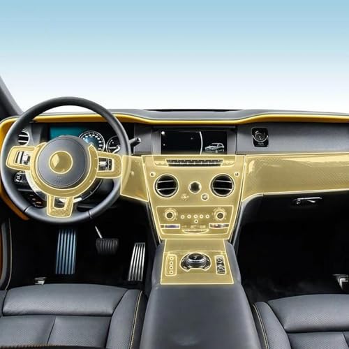 Film PPF intérieur Rolls-Royce Cullinan : évitez les rayures sur console et TPU 21-25
