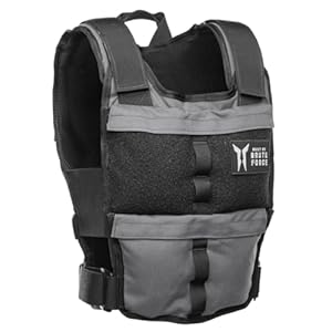Brute Force Weighted Vest for Strength Training, Running, and Body Weight Exercise, Adjustable Shoulder Pads for Secure Fit, Home Gym, Fitness and Workout Equipment for Women & Men