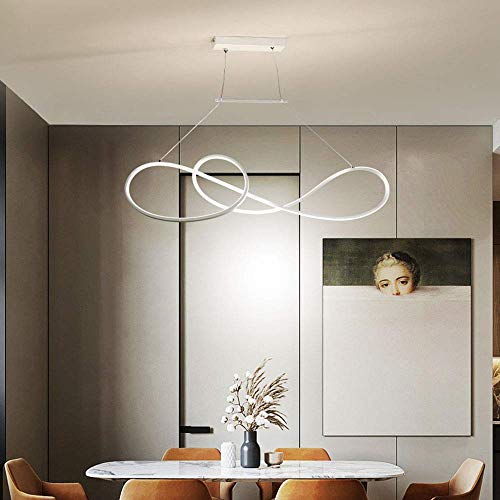 Lustre suspension LED table à manger moderne rectangulaire variable 53W