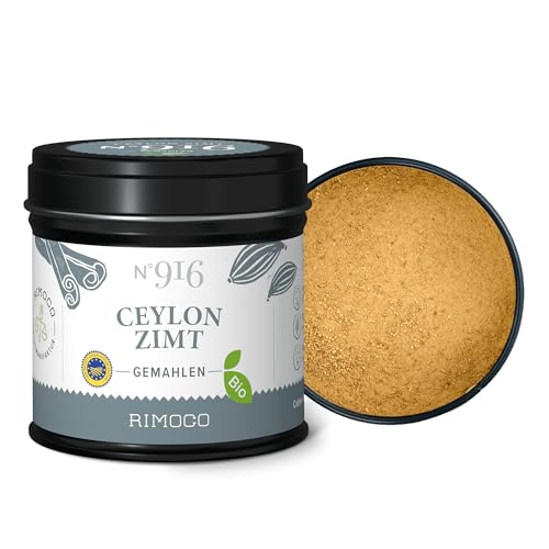 Rimoco N°916 Bio Ceylon Zimt gemahlen - Echter Zimt aus der Innenrinde des Zimtbaumes (Cinnamomum...