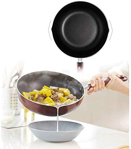 Wok antiadherente estilo japonés 32 cm fondo plano miniatura 4