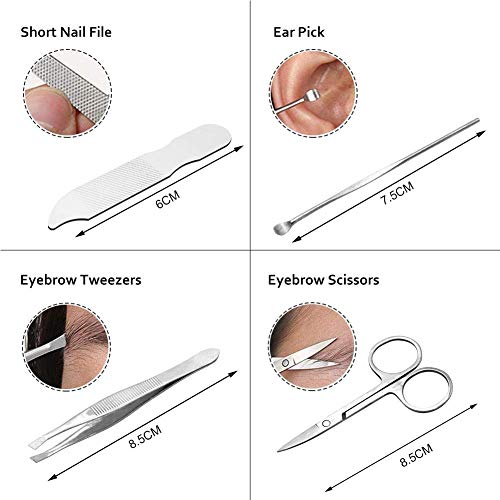 19 Stück Maniküre Set, Queta Pediküre Maniküre Nagelknipser Set Edelstahl nagelschneider Pflege Set Nagelpflege… – Bild 5
