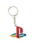 Retro PS Keychain with Multicolored Logo Gamer Keychain