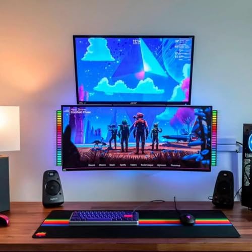Image of RHYTHM LIGHT - Sound-Activated RGB LED Music Visualizer for Home Decor, Parties, DJs, Gamers, Bars, Clubs - Dynamic Sync Lighting, Music-Responsive, Reactive Rhythm Lights, Smart Audio-Activated LED