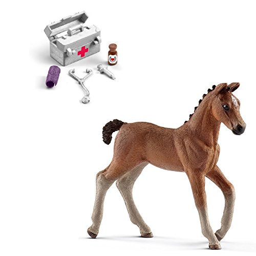 Preisvergleich Produktbild Horseclub Schleich 13818 Hannoveraner Fohlen + 42364 Stallapotheke