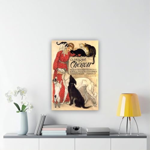 Toile Clinique Cheron Steinlen solution décoration murale rapide avec cadre - 6
