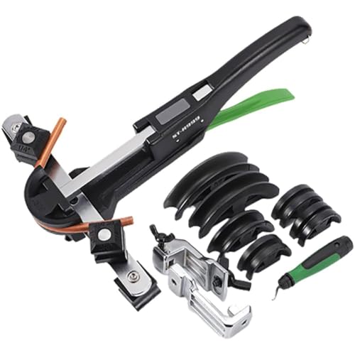 ZYJIX Dobladora De Tubos De 6~22 Mm con Cortador De Tubos Y Escariador, Rango De Curvatura De 0-90° para Tubos De Cobre Y Aluminio - Kit De Herramientas Profesional para Doblar Tubos