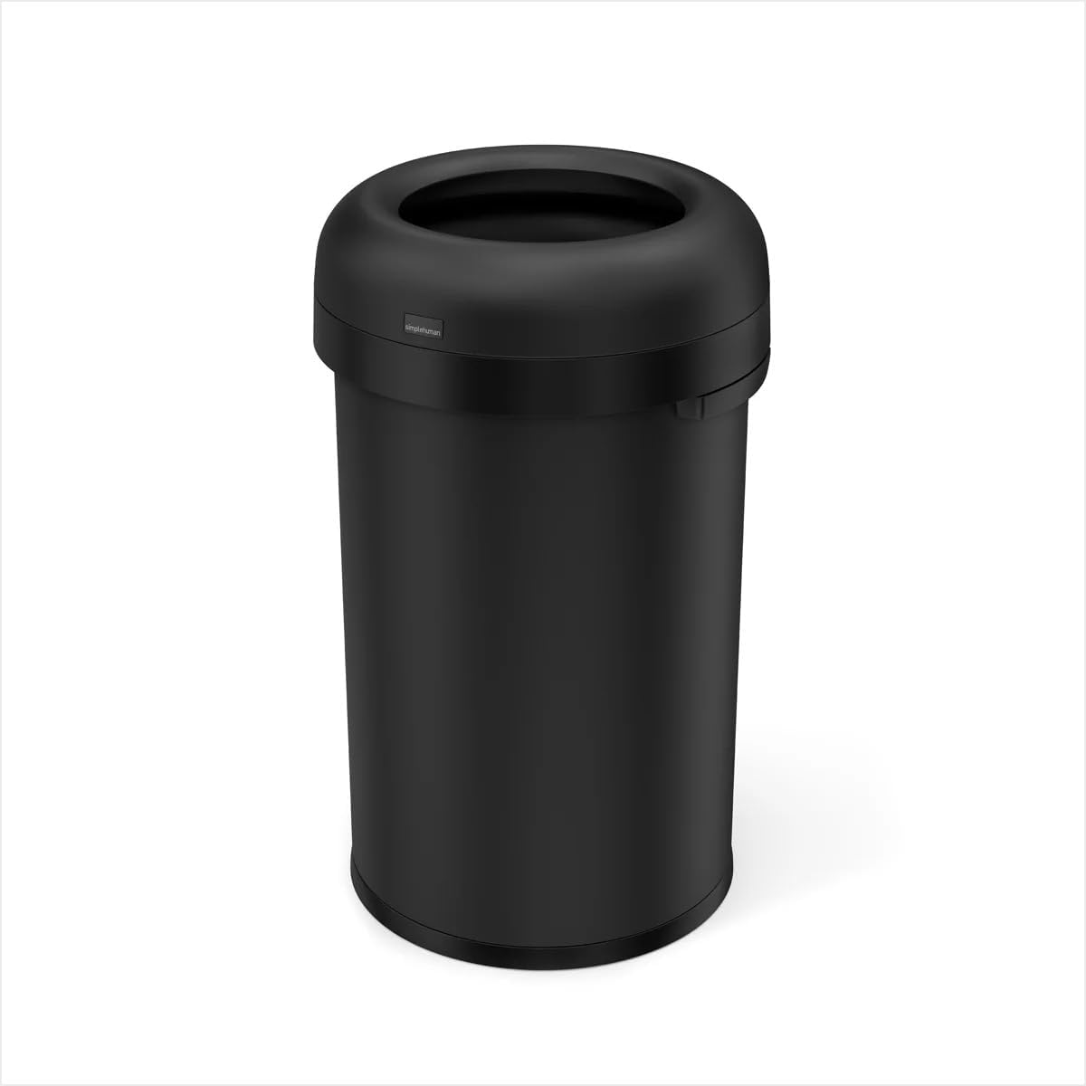 simplehuman 80 Liter / 21.1 Gallon Bullet Open Top Trash Can, Commercial Grade Heavy Gauge, Brushed Stainless Steel