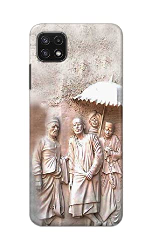 Image of Printed Hard Back Cover Case for Samsung Galaxy A22 5G | A22s 5G | Samsung F42 5G Back Cover (Sai Baba) -1803