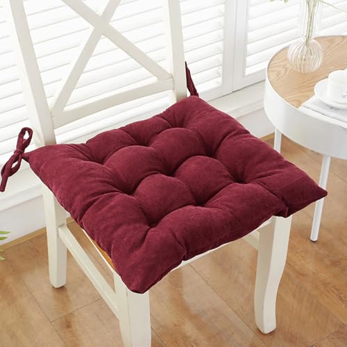 Cojín rectangular para taburete de estudiante acolchado rojo vino 2