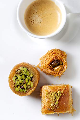 Al Bohsali 1870- Premium Pistachio Baklava Mix 32 Pieces #TOP6