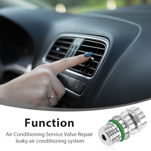High Pressure AC Valve,Air Conditioning Service Port Includes Caps M12x1.5,AC Schrader Valve Replacement for MT0105, 800-955, 59946, GM 52458184, 15-5438,Compatible with GMC Chevy Select Models (1Pc)