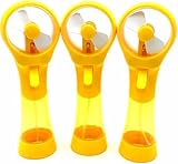 BJPEY Ventilador de agua personal para exteriores, playa (amarillo)